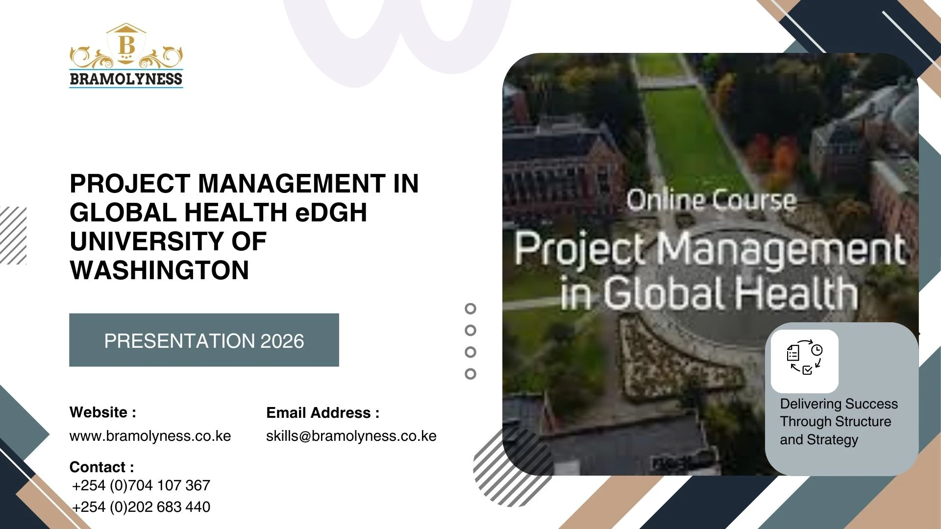 3 Months Course in Project Management in Global Health eDGH Program.